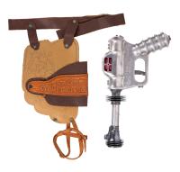 Buck Rogers Atomic Pistol XZ-35 with Rare Original Leather Holster, Daisy Manufacturing Co., ca. 1946