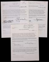 Collection of 1960's Politicians Signed Release Forms with Witness: Ronald Reagan, George C. Wallace, Edmund Muskie, William Sax