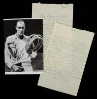 Tilden, William Tatem "Big Bill": Autograph Letter Signed