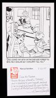 Dennis the Menace: Original Illustrated Panel by Marcus Hamilton with Signed Note