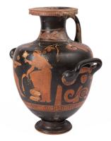 Magnificent Apulian Red-Figured Hydria, ca. 350-325 B.C. Superior Condition, Excellent Provenance