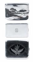 Outstanding Collection of 950 & 925 Sterling Silver Cigarette Cases, Match Stick Boxes, Matchbox Covers + More