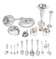Sterling Silver Collection in Superior Pre-Owned Condition. Vases, Candy Dishes, Children's Cups, Candle Holder, Toothpick Holde
