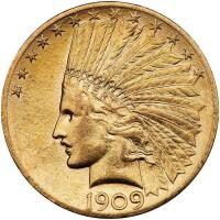 1909 $10 Indian PCGS AU55
