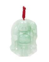 A Very Appealing Laughing Buddha, Hand-Carved Jade Pendant. The Ultimate Symbol of Happiness.