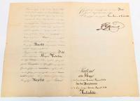 Wilhelm I, King of Prussia and German Emperor â Signed Military Commission (1865)