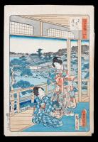 Hiroshige AND Toyokuni. "Shenobazu Pond" (1864)