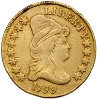 1799 $10 Bust Sharpness of VF