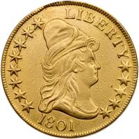 1801 $10 Bust Sharpness of XF