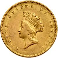 1854 $1 Gold Liberty VF35 - 2