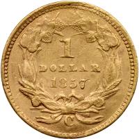 1857-C $1 Gold Indian XF - 2