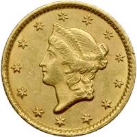 1853-C $1 Gold Liberty MS60 plus