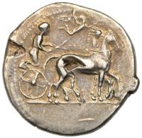 Sicily, Syracuse. Second Democracy, 466-405 BC. Silver Tetradrachm (17.06 g) XF