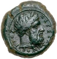 Sicily, Syracuse. Dion, 357-354 BC. AE Hemidrachm, 26 mm, (20.13g) Choice VF