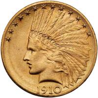 1910-D $10 Indian PCGS MS62
