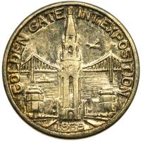1939 Golden Gate Exposition Mini-Medal. HK-489. Gold Alloy Nearly Mint State - 2