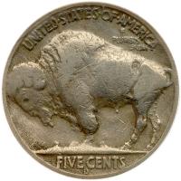 1937-D Buffalo 5C. 3 Legs ANACS F12 Details - 2