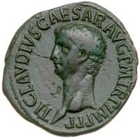 Claudius, AD 41-54. AE As (9.02g) VF