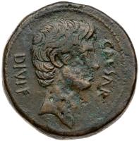 Octavian and Julius Caesar. AE Sestertius (19.74g), 38 BC VF - 2