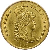 1806 $5 Bust. Round 6 PCGS MS62