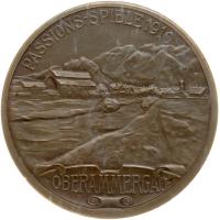 Germany. 1910 Oberammergau Passion Play Bronze Medal 48 mm. Kienast 87 - 2