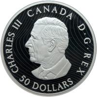 Canada. 2025 5 ozt. Silver 99.99 Pure. $50.00 Peace Dollar. Charles III - 2