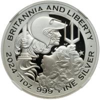 Great Britain. 2024. Silver 2 Pound. Charles III. Britannia & Liberty - 2