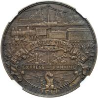 SC$1.00 1902 Wells Fargo & Co. Semicentennial. HK-296 NGC MS63