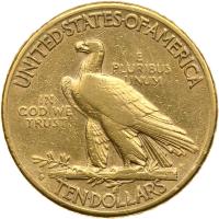 1910-S $10 Indian VF - 2