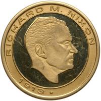 1979. Richard M Nixon 14 kt. Gold Medal (20 mm)