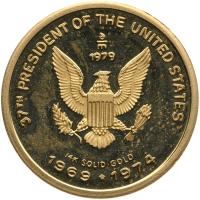 1979. Richard M Nixon 14 kt. Gold Medal (20 mm) - 2