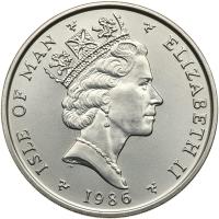 Great Britain. Isle of Man. 1986 One Nobel Platinum 1 ozt Gem Unc