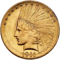 1911 $10 Indian PCGS AU58