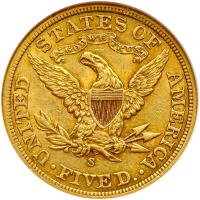 1901-S $5 Liberty ANACS AU55