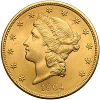1904 $20 Liberty AU58 - 2