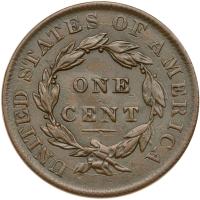 1835 Coronet Head 1C. Sm 8 & Stars VF30