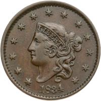 1834 Large Date, Small Stars and Letters - 2