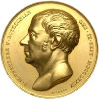 German States: Frankfurt am Main. Gilt Bronze Medal, 1844 About Unc - 2