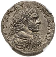 Caracalla, AD 198-217. Bl Tetradrachm (13.1g). 24 mm