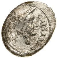 Julius Caesar. assassinated 44 BC. Silver Denarius (4.02g), 19mm