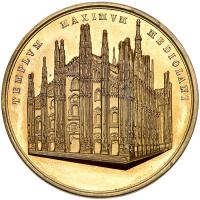 Italian States: Milan. Gilt Bronze Medal, ND (1860-1900) Unc