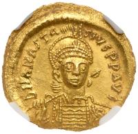 Anastasius I, 491-518. Gold Solidus (4.36g) 20 mm