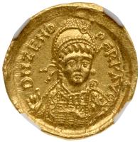 Zeno, Second Reign, AD 476-491. Gold Solidus (4.45g), 20 mm