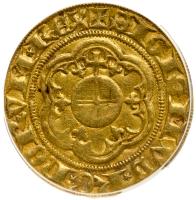 German States: Frankfurt am Main. Goldgulden, ND. ANACS EF40