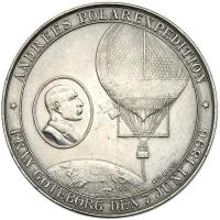 Sweden. White Metal Medal, 1896 Almost Unc to Unc.