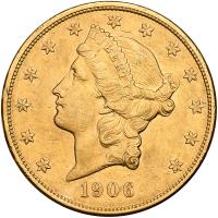 1906-S $20 Liberty Sharpness of XF