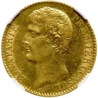 France. 40 Francs, AN 12A (1803-1804). NGC AU53