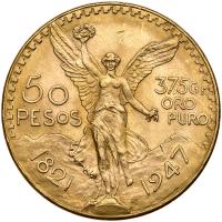 Mexico. 50 Pesos, 1947 About Unc