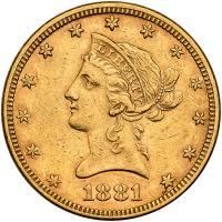 1881 $10 Liberty EF40