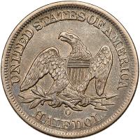 1858-O Liberty Seated 50C AU53 - 2